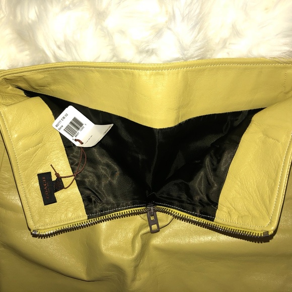 COACH RUNWAY Moto Leather Skirt - Super Cut - Picture 6 of 7